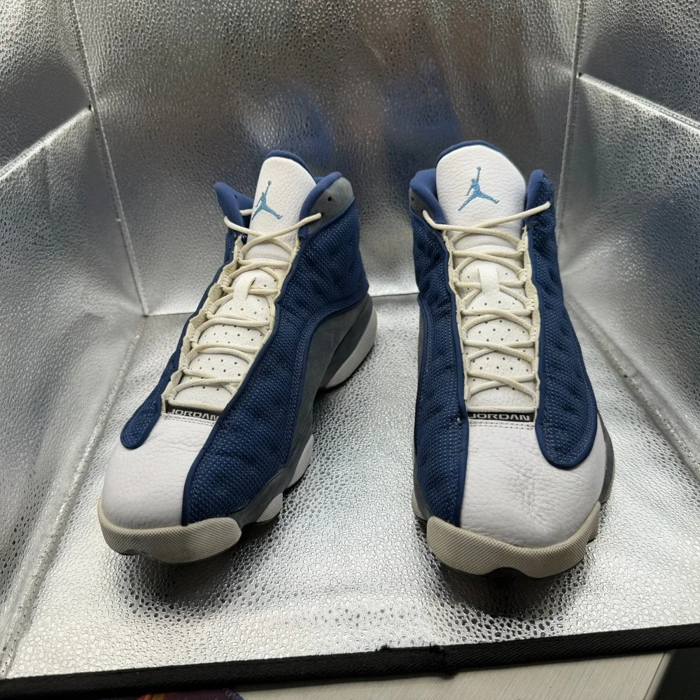Size‎ 11.5 Air Jordan 13 Retro Mid Flint Blue Mens Basketball Shoes 414571-404